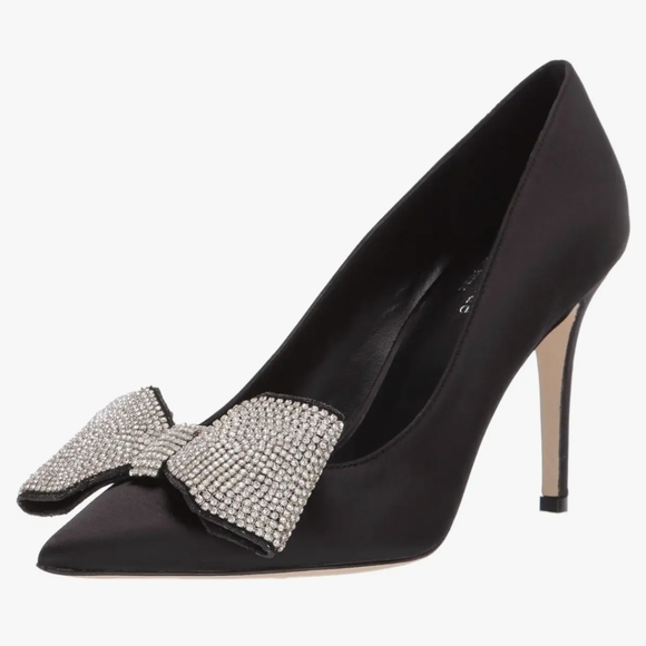 Kate Spade Viena Black Satin Heels - Picture 4 of 17